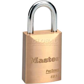Master Lock Company 6830KA Master Lock® No. 6830KA High Security Brass Solid Body Padlocks image.