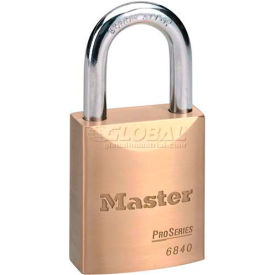 Master Lock Company 6840 Master Lock® No. 6840 High Security Brass Solid Body Padlocks image.