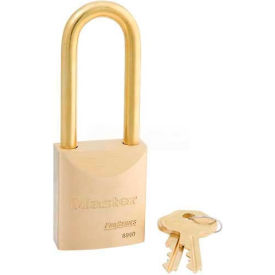 Master Lock Company 6840BLJ Master Lock® No. 6840BLJ High Security Brass Solid Body Padlocks image.