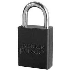 Master Lock Company 724108 American Lock® No. A1105BLK Solid Aluminum Rectangular Padlock - Black image.