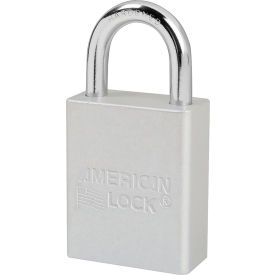 Master Lock Company A1105KACLR Master Lock® A1105 Aluminum Safety Padlock, 1-1/2"W, 1"Tall Shackle, Keyed Alike, Silver image.