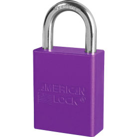 Master Lock Company A1105KAPRP Master Lock® A1105 Aluminum Safety Padlock, 1-1/2"W, 1"Tall Shackle, Keyed Alike, Purple image.