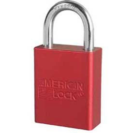 American Lock No. A1105RED Solid Aluminum Rectangular Padlock, Red - Pkg Qty 6