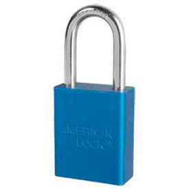 Master Lock Company A1106BLU American Lock® No. A1106BLU Solid Aluminum Rectangular Padlock, Blue image.