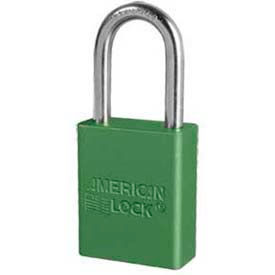 Master Lock Company A1106GRN American Lock® No. A1106GRN Solid Aluminum Rectangular Padlock - Green image.