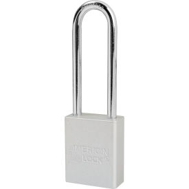 Master Lock Company A1107KACLR Master Lock® A1107 Aluminum Safety Padlock, 1-1/2"W, 3"Tall Shackle, Keyed Alike, Silver image.