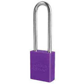 Master Lock Company A1107PRP American Lock® No. A1107PRP Solid Aluminum Rectangular Padlock - Purple image.