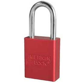 Master Lock Company A1166RED American Lock® No. A1166RED Solid Aluminum Rectangular Padlock - Red image.