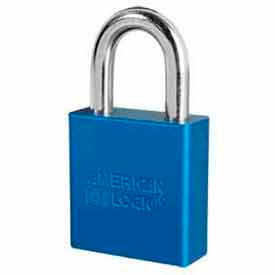 Master Lock Company A1205BLU American Lock® No. A1205BLU High Security Solid Aluminum Padlock 5 Pin Cylinders - Blue image.