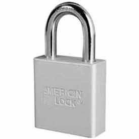 Master Lock Company A1205CLR American Lock® No. A1205CLR High Security Solid Aluminum Padlock 5 Pin Cylinders - Silver image.