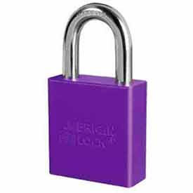 Master Lock Company A1205PRP American Lock® No. A1205PRP High Security Solid Aluminum Padlock 5 Pin Cylinders - Purple image.