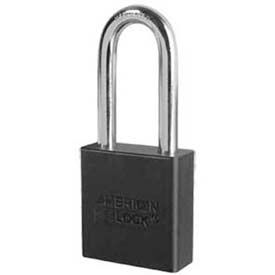 Master Lock Company A1206BLK American Lock® No. A1206BLK Solid Aluminum Rectangular Padlock - Black image.
