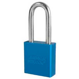 Master Lock Company A1206BLU American Lock® No. A1206BLU Solid Aluminum Rectangular Padlock - Blue image.