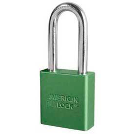 Master Lock Company A1206GRN American Lock® No. A1206GRN Solid Aluminum Rectangular Padlock - Green image.