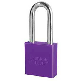 Master Lock Company A1206PRP American Lock® No. A1206PRP Solid Aluminum Rectangular Padlock - Purple image.