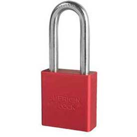 Master Lock Company A1206RED American Lock® No. A1206RED Solid Aluminum Rectangular Padlock - Red image.