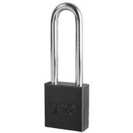 Master Lock Company A1207BLK American Lock® No. A1207BLK Solid Aluminum Rectangular Padlock - Black image.