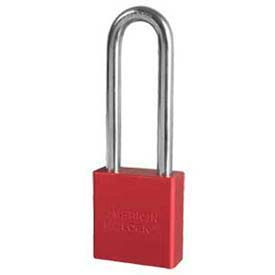 Master Lock Company A1207RED American Lock® No. A1207RED Solid Aluminum Rectangular Padlock - Red image.