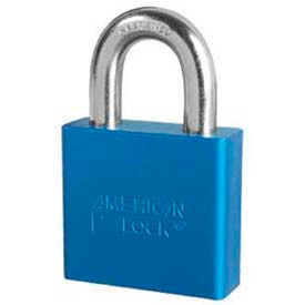 Master Lock Company A1305BLU American Lock® No. A1305BLU Solid Aluminum Rectangular Padlock - Blue image.