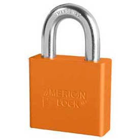 Master Lock Company A1305ORJ American Lock® No. A1305ORJ Solid Aluminum Rectangular Padlock - Orange image.