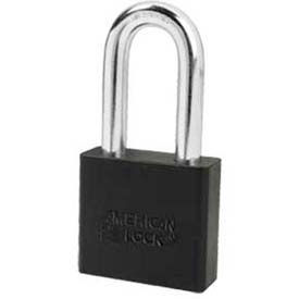 Master Lock Company A1306BLK American Lock® No. A1306BLK Solid Aluminum Rectangular Padlock - Black image.