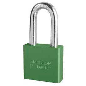 Master Lock Company A1306GRN American Lock® No. A1306GRN Solid Aluminum Rectangular Padlock - Green image.
