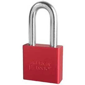 Master Lock Company A1306RED American Lock® No. A1306RED Solid Aluminum Rectangular Padlock - Red image.