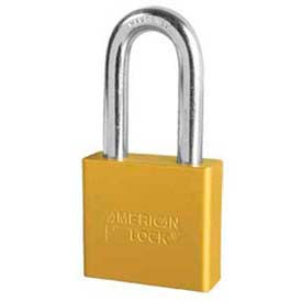 Master Lock Company A1306YLW American Lock® No. A1306YLW Solid Aluminum Rectangular Padlock - Yellow image.