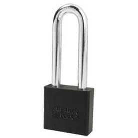 Master Lock Company A1307BLK American Lock® No. A1307BLK Solid Aluminum Rectangular Padlock - Black image.