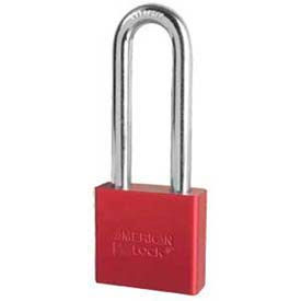 Master Lock Company A1307RED American Lock® No. A1307RED Solid Aluminum Rectangular Padlock - Red image.