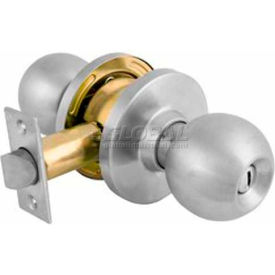 Master Lock Company BLC0332D Master Lock® Commercial Cylindrical Lockset Ball Knob, Privacy, Brushed Chrome image.