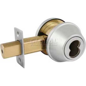Master Lock Company DSCICDD32D Master Lock® Double Cylinder Deadbolt, Interchangeable Core, Brushed Chrome image.