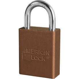 Master Lock Company S1105BRN American Lock® S1105BRN Aluminum Safety Padlock, 1-1/2"W x 1"H Shackle, Brown image.