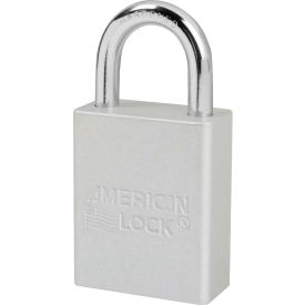 Master Lock Company S1105CLR American Lock® S1105CLR Aluminum Safety Padlock, 1-1/2"W x 1"H Shackle, Silver image.