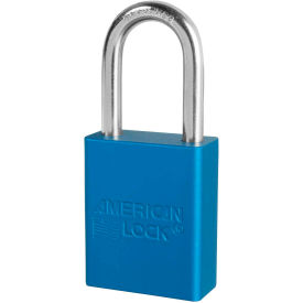 Master Lock Company S1106BLU American Lock® S1106BLU Aluminum Safety Padlock, 1-1/2"W x 1-1/2"H Shackle, Blue image.