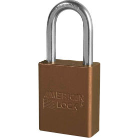 Master Lock Company S1106BRN American Lock® S1106BRN Aluminum Safety Padlock, 1-1/2"W x 1-1/2"H Shackle, Brown image.