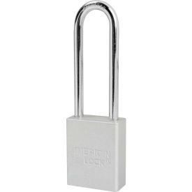 Master Lock Company S1107CLR American Lock® S1107CLR Aluminum Safety Padlock, 1-1/2"W x 3"H Shackle, Silver image.