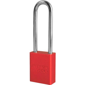 American Lock S1107RED Aluminum Safety Padlock, 1-1/2