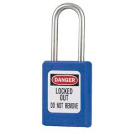 Master Lock Company S31BLU Master Lock® Safety Padlock, Short Zenex™, 3/16" Body X 1-1/2" Shackle, Blue image.