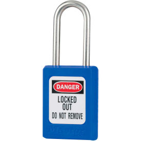 Master Lock Company S31KABLU Master Lock® Thermoplastic Zenex™ S31KABLU Safety Padlock, 1-3/8"W x 1-1/2"H Shackle, Blu image.