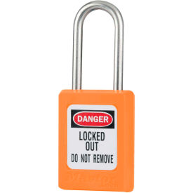 Master Lock Company S31KAORJ Master Lock® Thermoplastic Zenex™ S31KAORJ Safety Padlock, 1-3/8"W x 1-1/2"H Shackle, Org image.