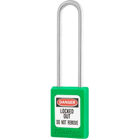 Master Lock Thermoplastic Zenex S31LTGRN Safety Padlock, 1-3/8
