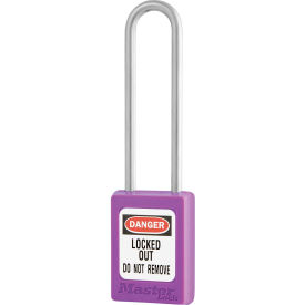 Master Lock Company S31LTPRP Master Lock® Thermoplastic Zenex™ S31LTPRP Safety Padlock, 1-3/8"W x 3"H Shackle, Purple image.