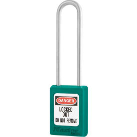 Master Lock Company S31LTTEAL Master Lock® Thermoplastic Zenex™ S31LTTEAL Safety Padlock, 1-3/8"W x 3"H Shackle, Teal image.