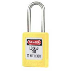 Master Lock Company S31YLW Master Lock® Safety Padlock, Short Zenex™, 3/16" Body X 1-1/2" Shackle, Yellow image.