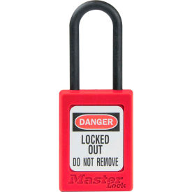 Master Lock Thermoplastic Dialectric Zenex S32RED Safety Padlock, 1-3/8