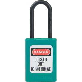 Master Lock Company S32TEAL Master Lock® Thermoplastic Dialectric Zenex™ S32TEAL Safety Padlock, 1-3/8"Wx1-1/2"H Teal image.
