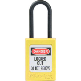 Master Lock Company S32YLW Master Lock® Thermoplastic Dialectric Zenex™ S32YLW Safety Padlock, 1-3/8"W x 1-1/2"H YLW image.