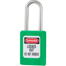 Master Lock Company S33GRN Master Lock® Thermoplastic Zenex™ S33GRN Snap Lock Safety Padlock 1-3/8"W x 1-1/2"H Green image.