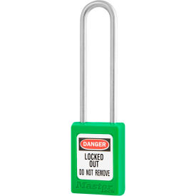 Master Lock Thermoplastic Zenex S33LTGRN Snap Lock Safety Padlock, 1-3/8